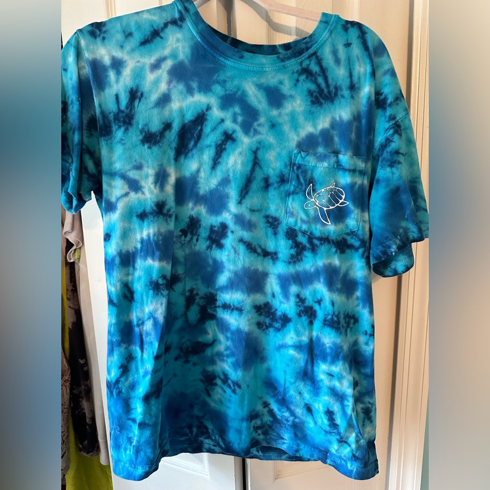 Comfort Color Blue Tie Dye Shirt